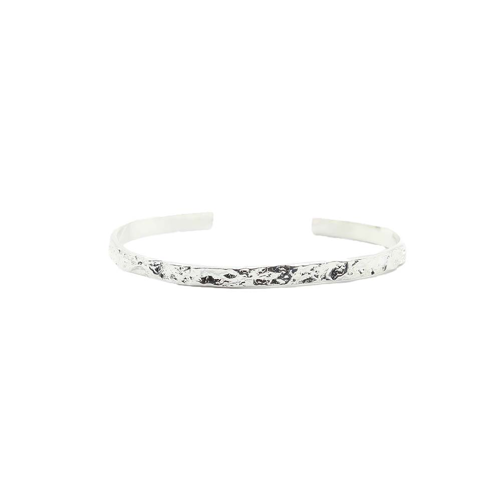 Bracelet de Créateur Jonc Feuille Argent 2