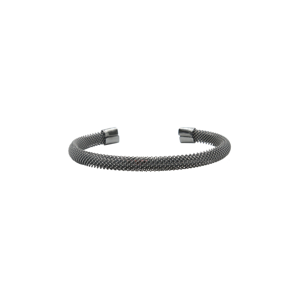 Bracelet de Créateur Jonc Maille Ruthénium 2