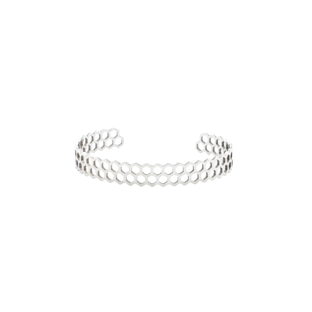 Bracelet de Créateur Jonc Ruche Argent 2