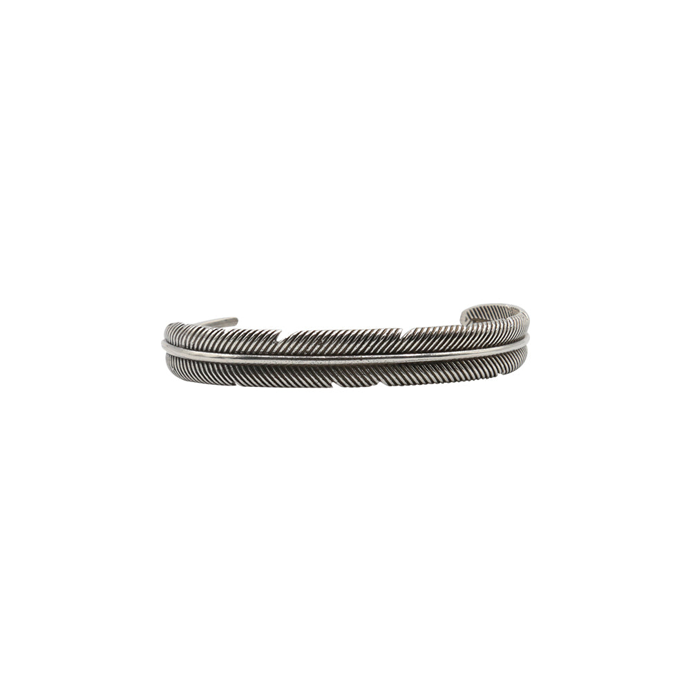 Bracelet de Créateur Jonc Plume Argent 2