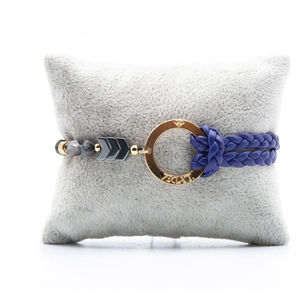 Bracelet Personnalisable Phoenix Gabbro Or Bleu T