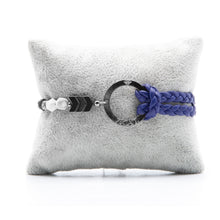 Charger l&#39;image dans la galerie, Bracelet Personnalisable Phoenix Howlite Ruthénium Bleu T