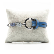 Charger l&#39;image dans la galerie, Bracelet Personnalisable Phoenix Sodalite Argent Bleu