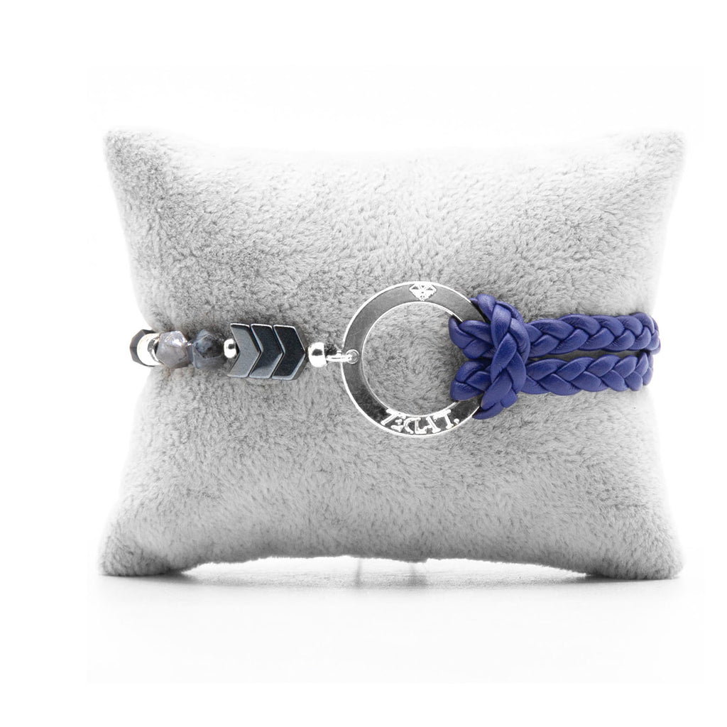 Bracelet Personnalisable Phoenix Gabbro Argent Bleu