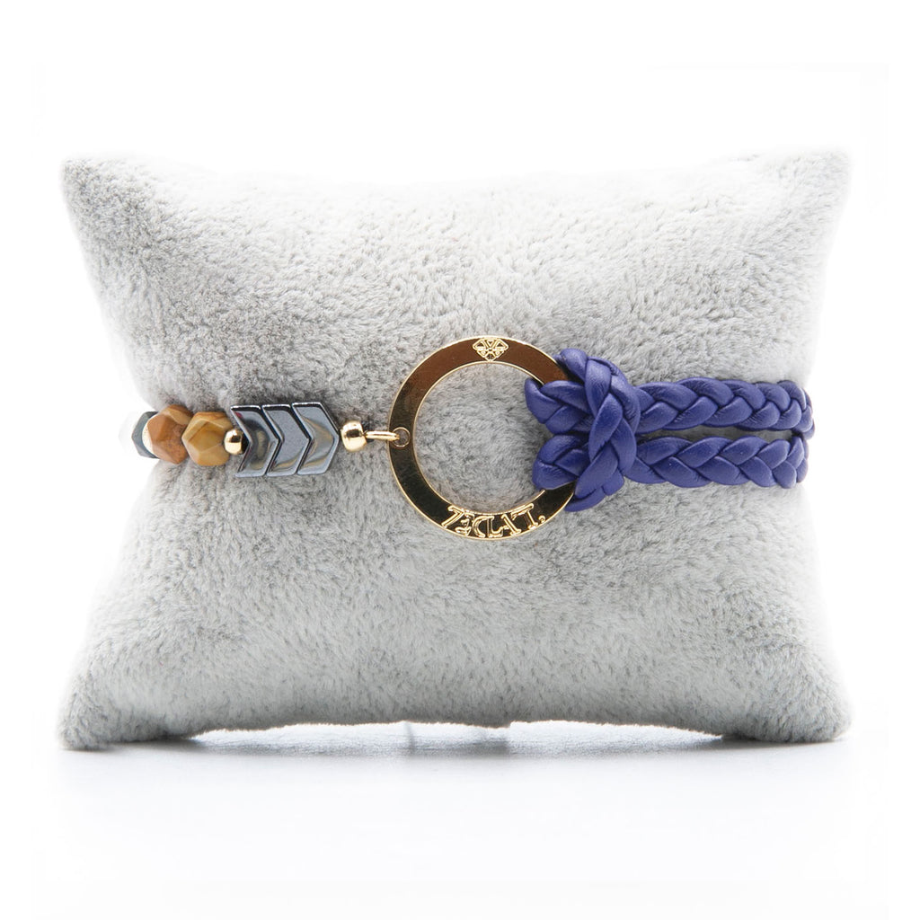 Bracelet Personnalisable Phoenix Woodstone Or Bleu T