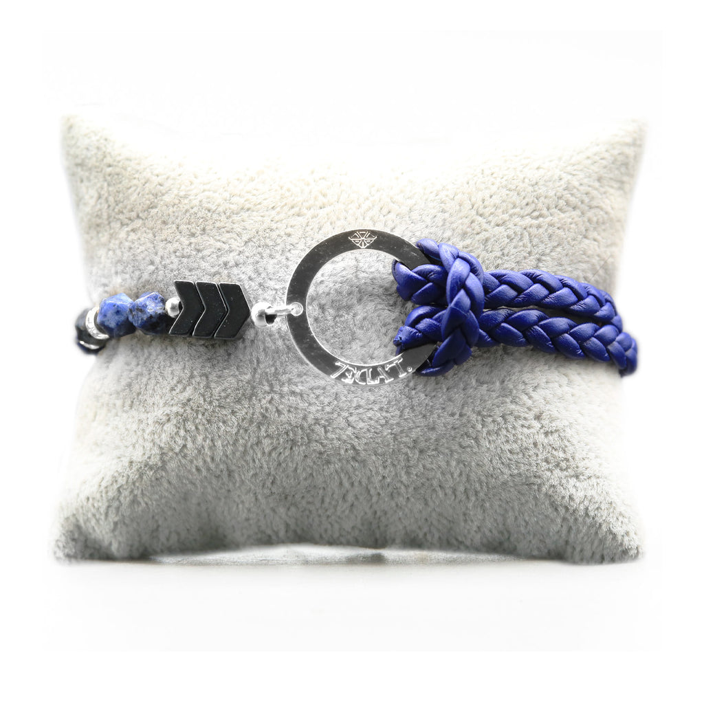 Bracelet Personnalisable Phoenix Sodalite Argent Bleu T