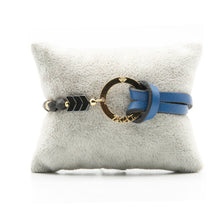 Charger l&#39;image dans la galerie, Bracelet Personnalisable Onyx Or Bleu