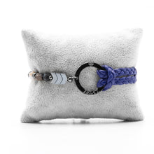 Charger l&#39;image dans la galerie, Bracelet Personnalisable Phoenix Œil de Faucon Ruthénium Bleu T