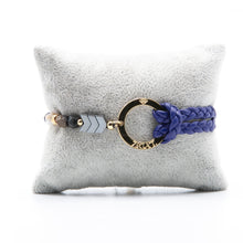 Charger l&#39;image dans la galerie, Bracelet Personnalisable Phoenix Œil de Faucon Or Bleu T