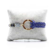 Charger l&#39;image dans la galerie, Bracelet Personnalisable Onyx Or Bleu T