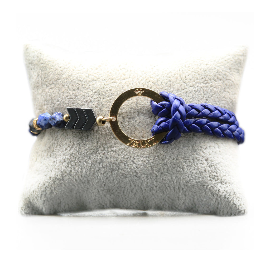 Bracelet Personnalisable Phoenix Sodalite Or Bleu T