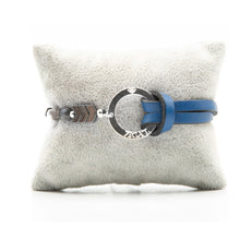 Charger l&#39;image dans la galerie, Bracelet Personnalisable Phoenix Gabbro Argent Bleu