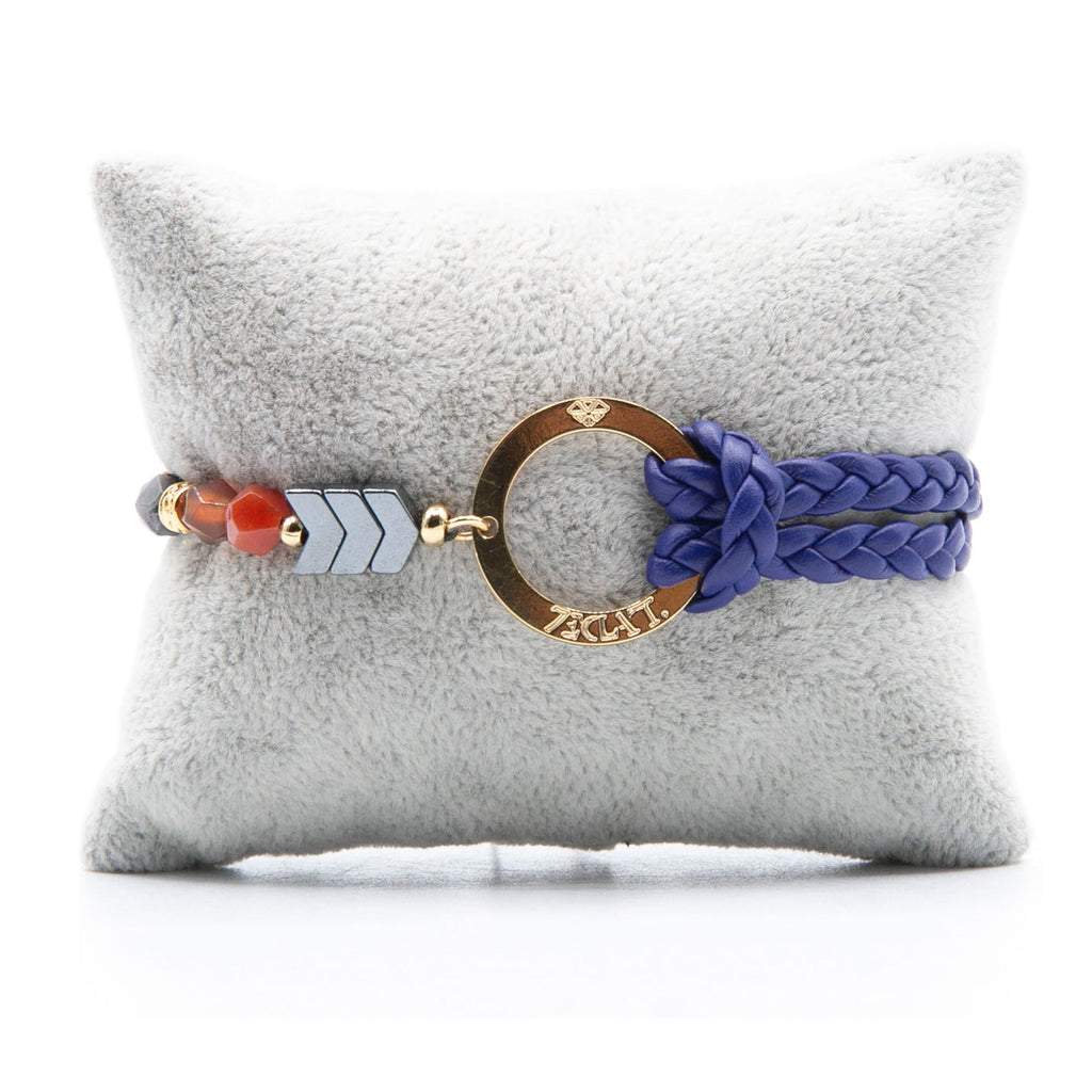 Bracelet Personnalisable Phoenix Agate Or Bleu T