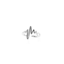 Charger l&#39;image dans la galerie, Bague Electro Cardio Argent