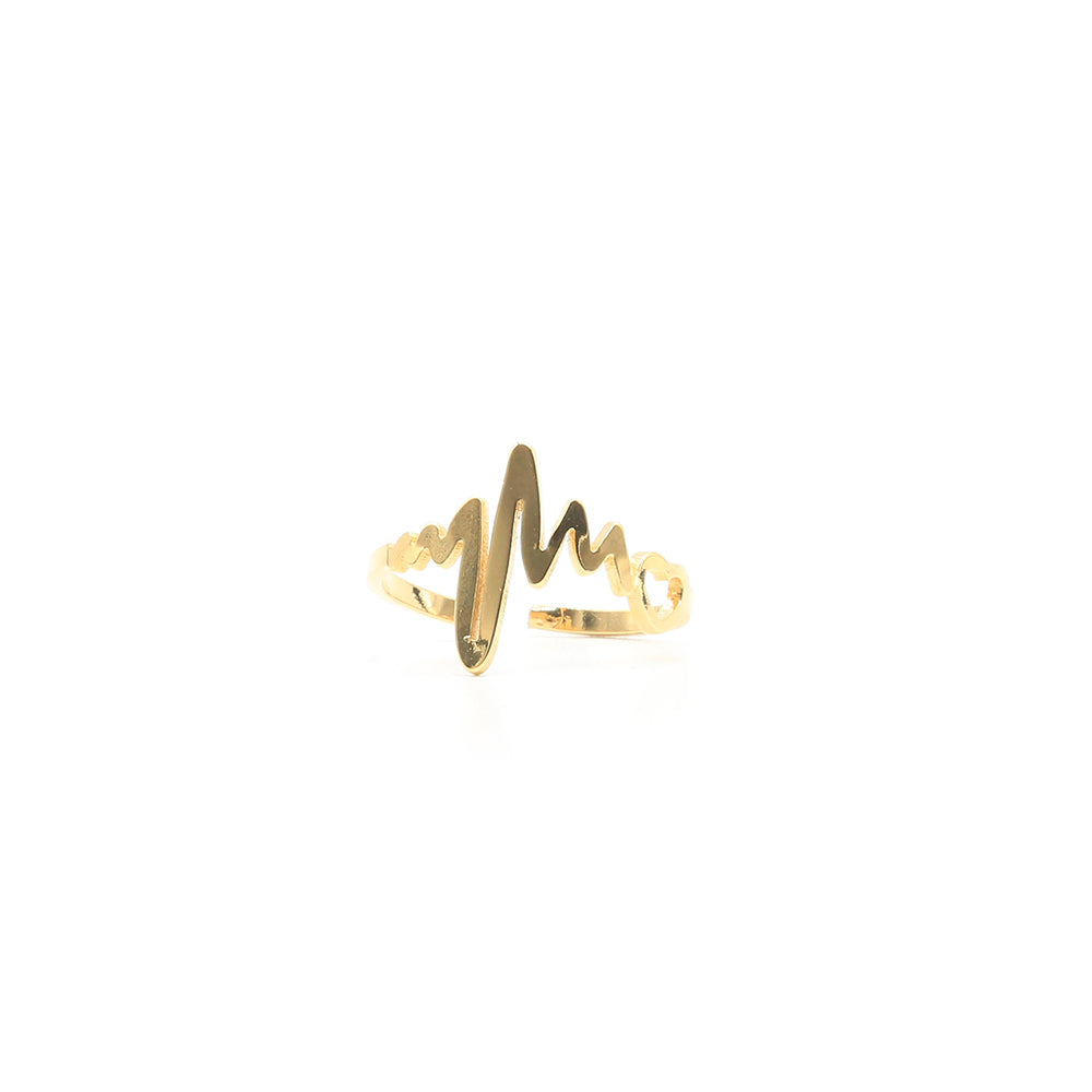 Bague Electro Cardio Or