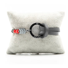 Charger l&#39;image dans la galerie, Bracelet Personnalisable Phoenix Rouge Ruthénium Gris