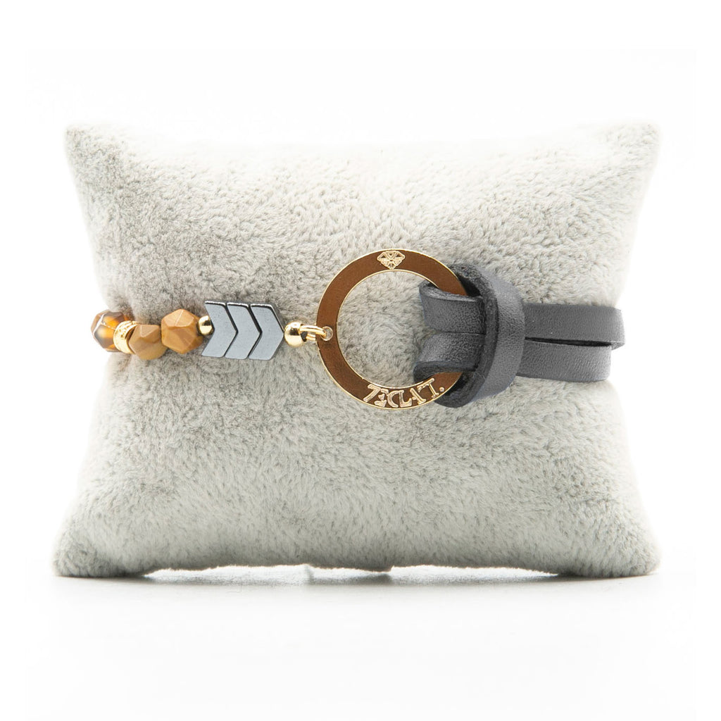 Bracelet Personnalisable Phoenix Woodstone Or Gris