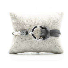 Charger l&#39;image dans la galerie, Bracelet Personnalisable Phoenix Howlite Ruthénium Gris