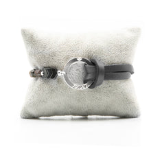 Charger l&#39;image dans la galerie, Bracelet Personnalisable Phoenix Œil de tigre Argent Gris