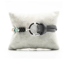 Charger l&#39;image dans la galerie, Bracelet Personnalisable Phoenix Emeraude Argent Gris