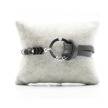 Charger l&#39;image dans la galerie, Bracelet Personnalisable Onyx Argent Gris