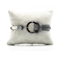 Charger l&#39;image dans la galerie, Bracelet Personnalisable Phoenix Howlite Ruthénium Gris