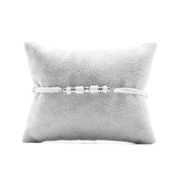 Bracelet Impérial Cordon Blanc Howlite blanche Argent