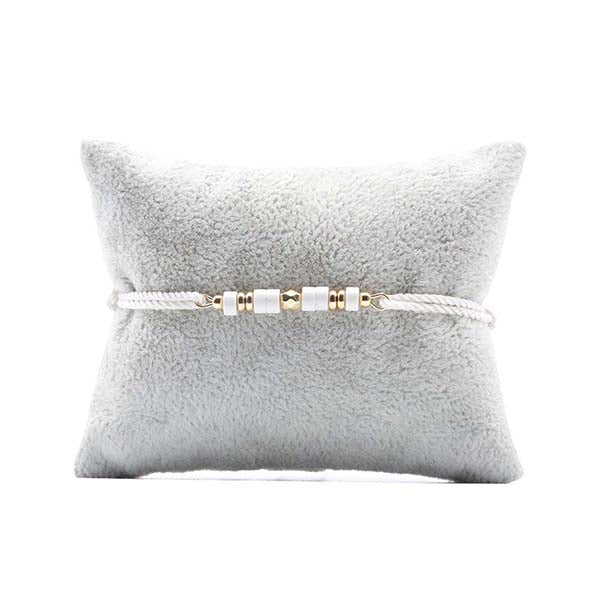 Bracelet Impérial Cordon Blanc Howlite blanche Or