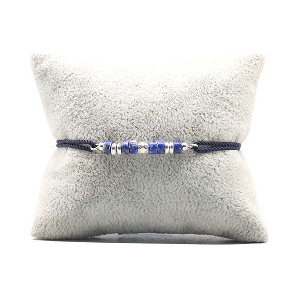 Bracelet Impérial Cordon Bleu Marin Sodalite Argent