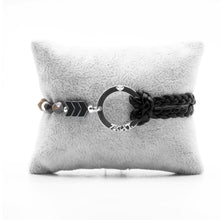 Charger l&#39;image dans la galerie, Bracelet Personnalisable Phoenix Œil de tigre Argent Noir