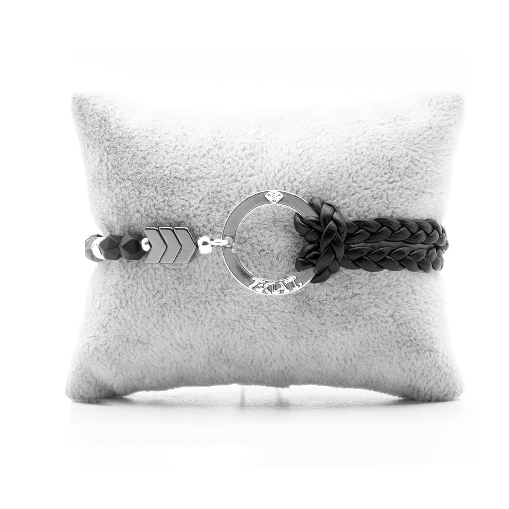 Bracelet Personnalisable Onyx Argent Noir T