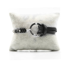 Charger l&#39;image dans la galerie, Bracelet Personnalisable Onyx Argent Noir