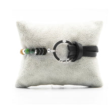 Charger l&#39;image dans la galerie, Bracelet Personnalisable Phoenix Œil de Tigre Vert Argent Noir