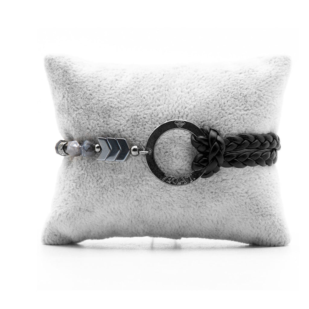 Bracelet Personnalisable Phoenix Gabbro Ruthénium Noir T