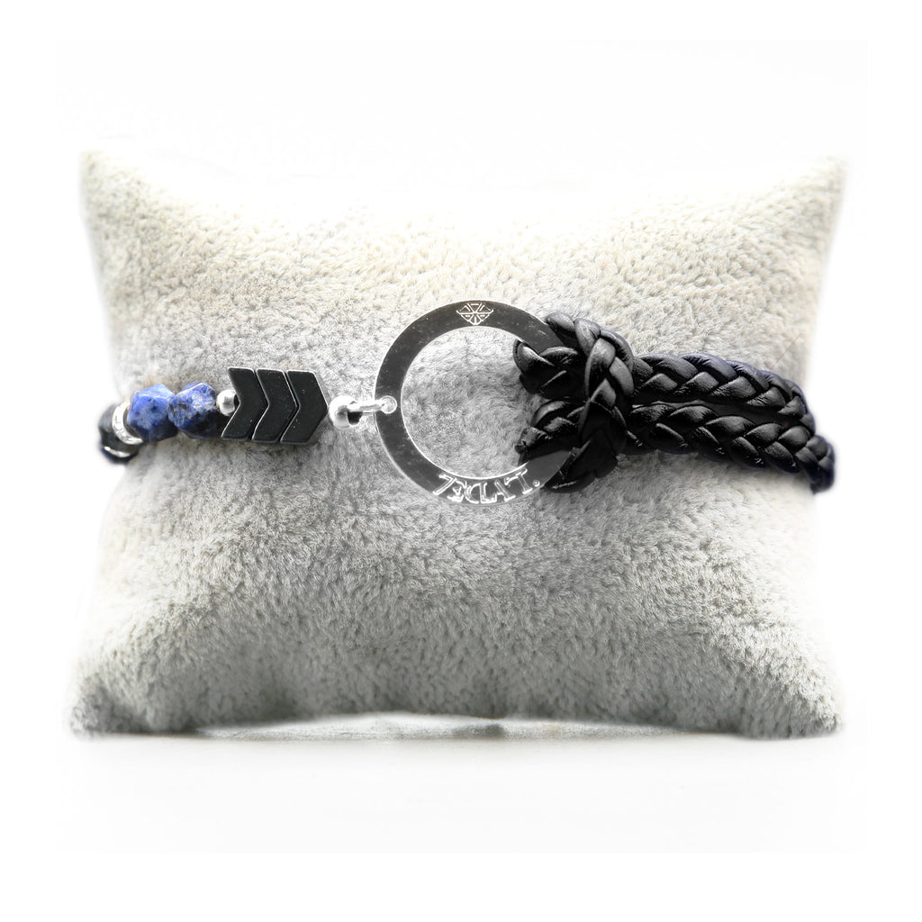 Bracelet Personnalisable Phoenix Sodalite Argent Noir T