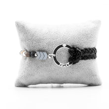 Charger l&#39;image dans la galerie, Bracelet Personnalisable Phoenix Œil de Faucon Argent Noir T