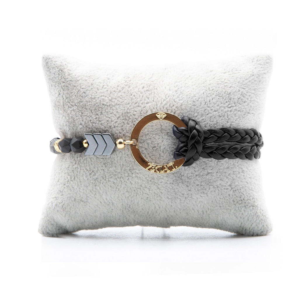 Bracelet Personnalisable Onyx Or Noir T