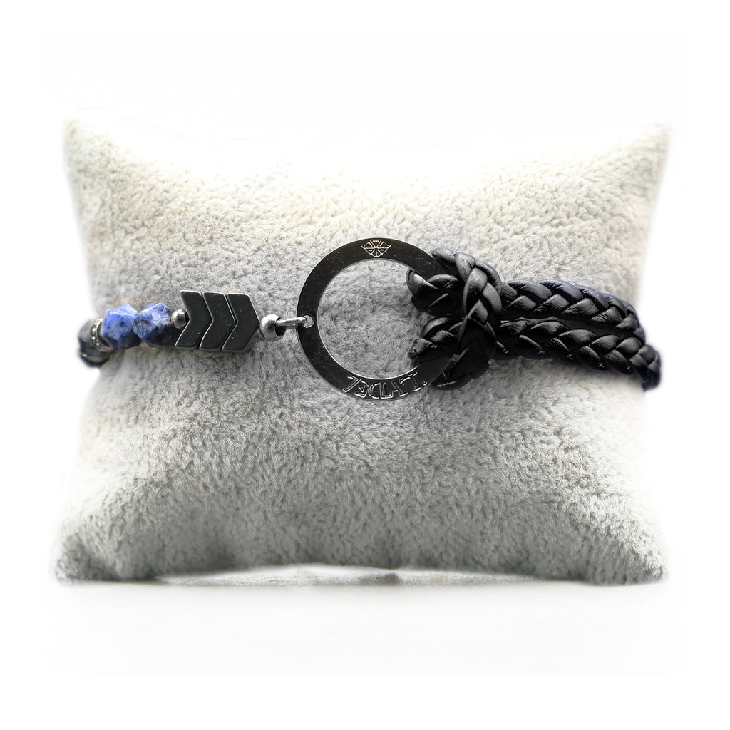 Bracelet Personnalisable Phoenix Sodalite Ruthénium Noir T