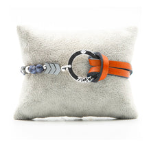 Charger l&#39;image dans la galerie, Bracelet Personnalisable Phoenix Sodalite Argent Orange