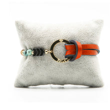 Charger l&#39;image dans la galerie, Bracelet Personnalisable Phoenix Emeraude Or Orange