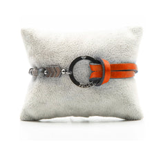 Charger l&#39;image dans la galerie, Bracelet Personnalisable Phoenix Gabbro Ruthénium Orange