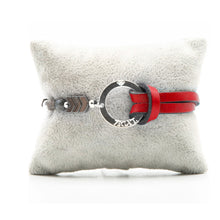 Charger l&#39;image dans la galerie, Bracelet Personnalisable Phoenix Gabbro Argent Rouge