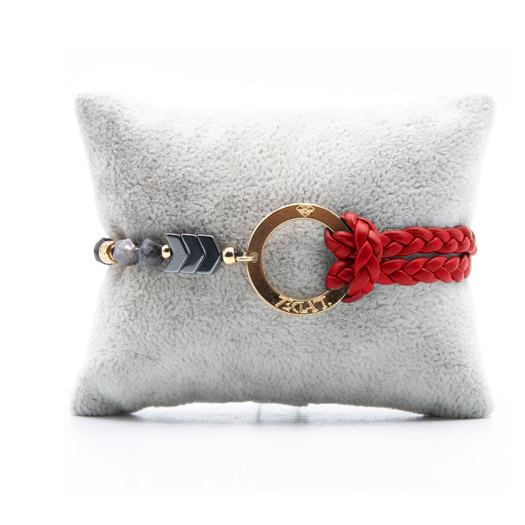 Bracelet Personnalisable Phoenix Gabbro Or Rouge T