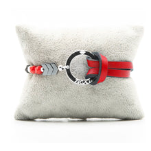 Charger l&#39;image dans la galerie, Bracelet Personnalisable Phoenix Rouge Argent Rouge