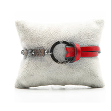 Charger l&#39;image dans la galerie, Bracelet Personnalisable Phoenix Gabbro Ruthénium Rouge