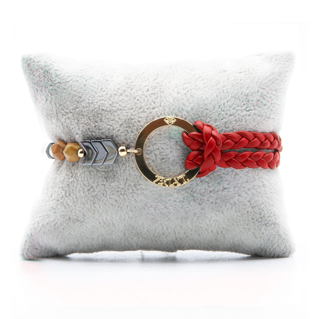 Bracelet Personnalisable Phoenix Woodstone Or Rouge T