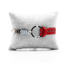 Charger l&#39;image dans la galerie, Bracelet Personnalisable Phoenix Œil de Faucon Argent Rouge T