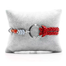 Charger l&#39;image dans la galerie, Bracelet Personnalisable Phoenix Agate Argent Rouge T