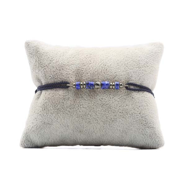 Bracelet Impérial Cordon Bleu Marin Sodalite Ruthénium