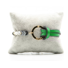 Charger l&#39;image dans la galerie, Bracelet Personnalisable Phoenix Howlite Or Vert